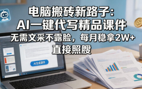 AI一键代写课件实操攻略：无需文采，被动收入变现方法