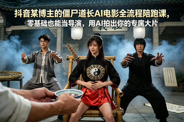 抖音博主AI电影全流程实操教程：零基础入门，用AI创作专属大片变现指南