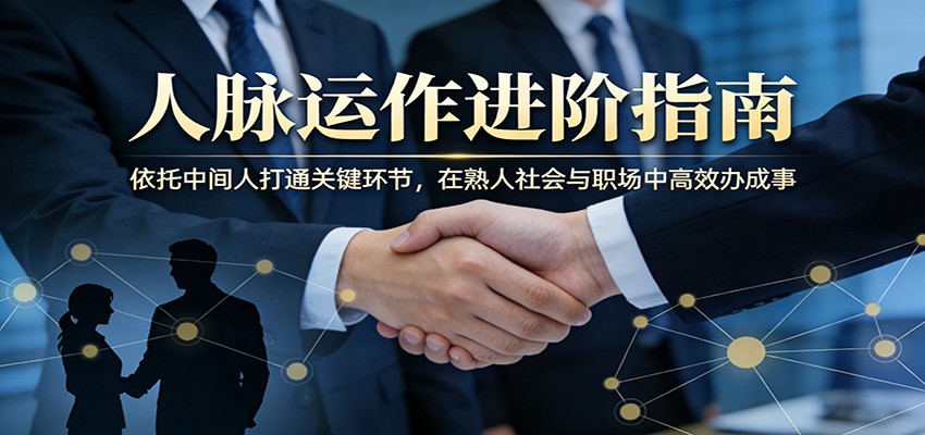 人脉运作进阶实战指南：依托中间人打通关键环节，高效变现职场与人脉资源