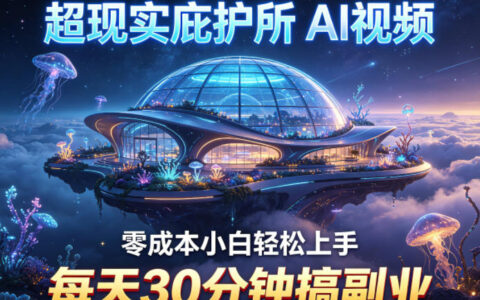 超现实庇护所AI视频项目拆解：新手轻松上手的实操指南，每日30分钟副业变现