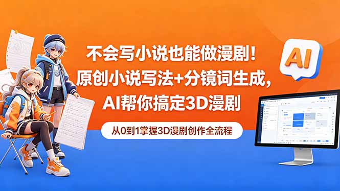 《AI辅助3D漫剧创作实战：小说生成+分镜词全流程指南》