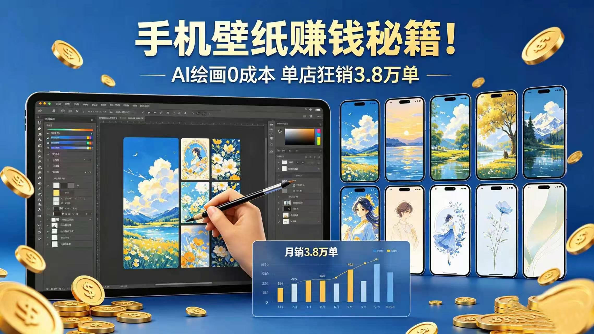 2025AI绘画手机壁纸变现实战:低成本方法案例拆解 2025AI绘画手机壁纸变现实战:低成本方法案例拆解