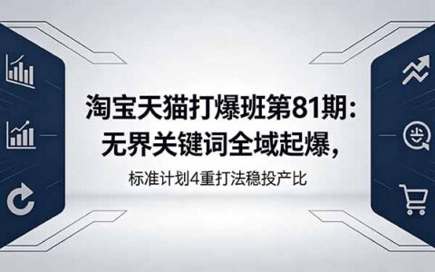 淘宝天猫运营实战：无界关键词布局与标准计划四维优化指南