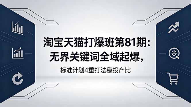 淘宝天猫运营实战：无界关键词布局与标准计划四维优化指南
