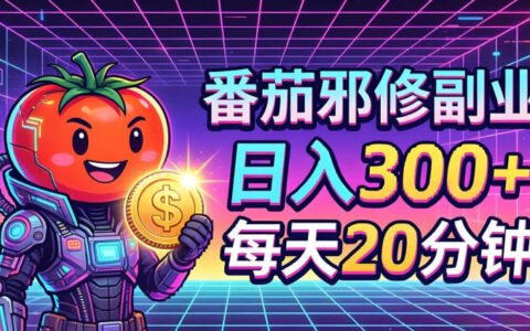 番茄小说变现实战：每天20分钟副业项目，五一指南，小白友好简单方法