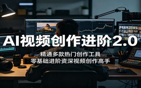 AI视频创作进阶2.0：精通多款热门创作工具，零基础到视频创作进阶教程