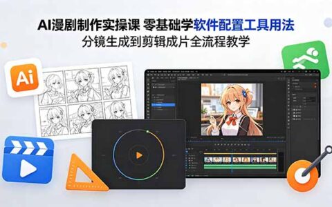 AI漫剧实操课：零基础学连一画布即梦豆包，分镜生成到剪辑成片
