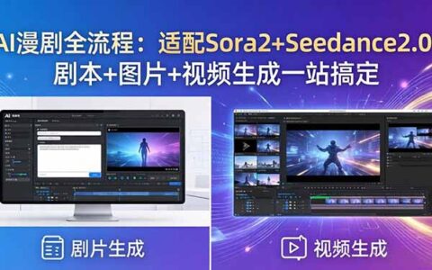 AI漫剧全流程：适配Sora2+Seedance2.0！剧本+图片+视频生成实战指南