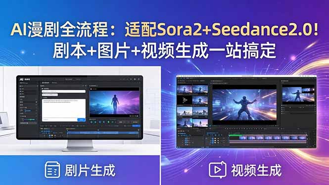 AI漫剧全流程：适配Sora2+Seedance2.0！剧本+图片+视频生成实战指南