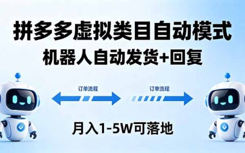 2025虚拟类目自动化项目：机器人发货+回复变现实操指南