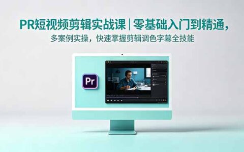 PR短视频剪辑实战课｜零基础入门到精通，多案例实操调色字幕
