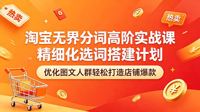 淘宝无界分词SEO秘籍：精细化选词+人群优化轻松打造店铺爆款