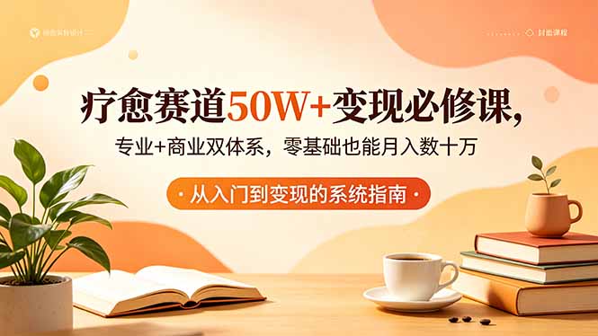 疗愈赛道变现必修课：专业+商业双体系，零基础也能掌握高效方法