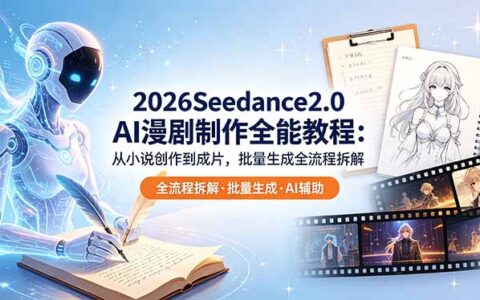 2026Seedance2.0 AI制作教程：从小说创作到成片，全流程拆解