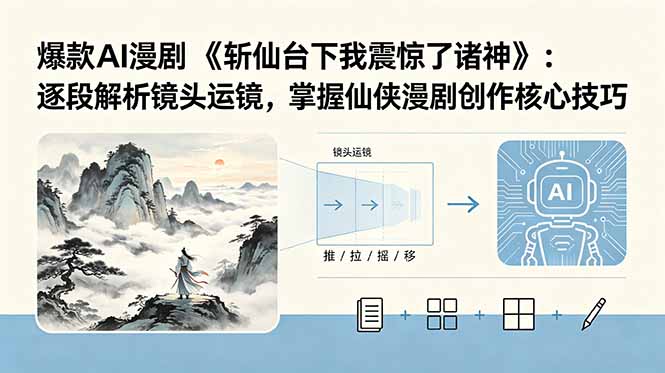 爆款AI漫剧《斩仙台》逐段拆解：镜头运镜与仙侠漫剧创作技巧