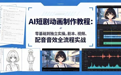 《AI动画短剧实战攻略：新手从入门到变现的全流程拆解》