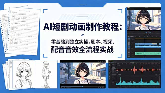 《AI动画短剧实战攻略：新手从入门到变现的全流程拆解》