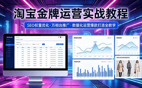 2026 淘宝高效运营实战教程，SEO权重优化万相台推广，数据化运营爆款打造全教学