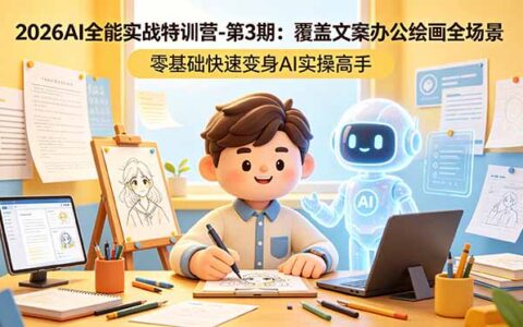 2026AI全能实战特训营-第3期：ChatGPT+AI绘画教程 零基础快速掌握办公文案视频创作