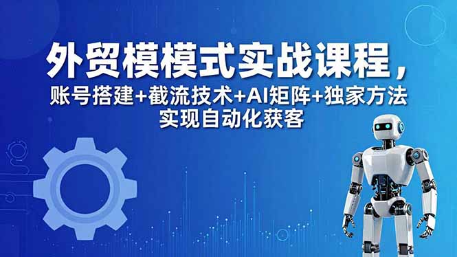 外贸新模式实战课程-5月更新：账号策略+流量截取+AI工具+独家方法实现被动收入