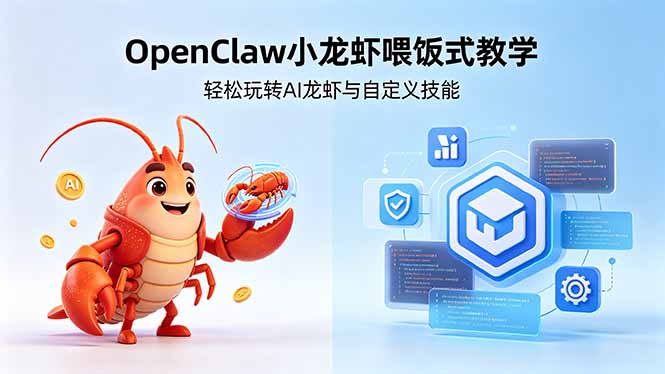 零基础OpenClaw喂饭教学：小白轻松玩转AI龙虾，7款本地选型+腾讯版三步上手+自定义技能调试 (5月22