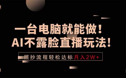 2025AI不露脸直播实战指南：一台电脑开启副业变现路径