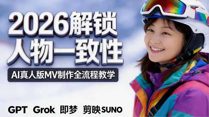 AI真人版MV制作：解锁人物一致性的全流程实操变现攻略