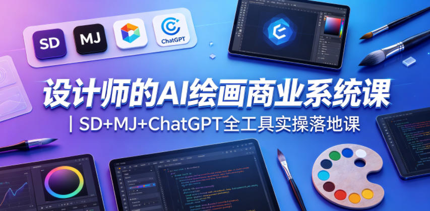 设计师的AI绘画变现实战课｜SD+MJ+ChatGPT全工具实操指南