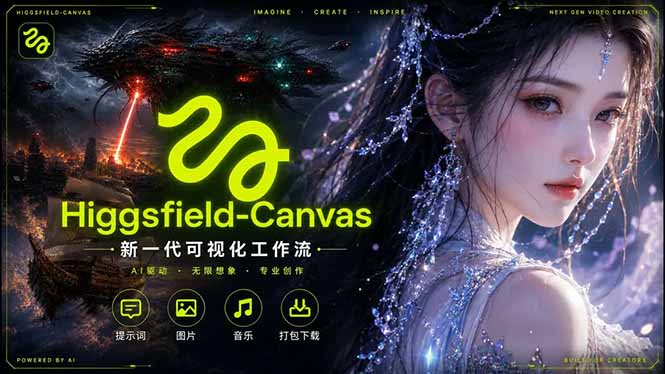 Higgsfield Canvas AI视频制作详解:节点式工作流搭建与新式视频创作完整教程 Higgsfield Canvas AI视频制作详解:节点式工作流搭建与新式视频创作完整教程