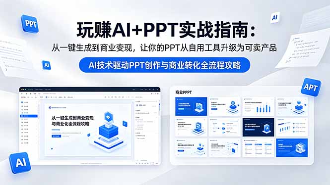 AI+PPT变现实战指南-更新5月13：从一键生成到商业变现，PPT升级为可售产品