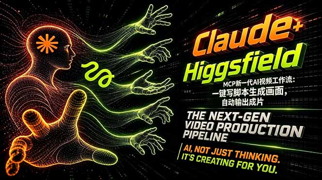 Claude+Higgsfield MCP AI视频变现指南：一键脚本生成画面自动输出成片