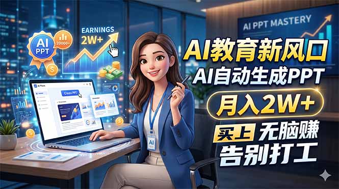 2025AI教育新风口：AI自动生成PPT的实战变现方法