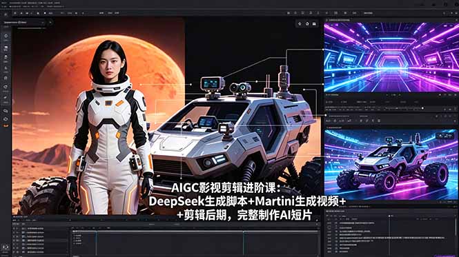 AIGC影视剪辑变现实操：DeepSeek生成脚本+Martini生成视频+剪辑后期，完整AI短片制作指南