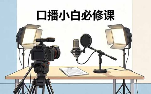 口播新手实操指南：录像收音灯光设备+脚本撰写，打造专业录制场景助力变现