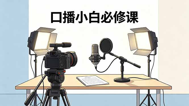 口播新手实操指南：录像收音灯光设备+脚本撰写，打造专业录制场景助力变现