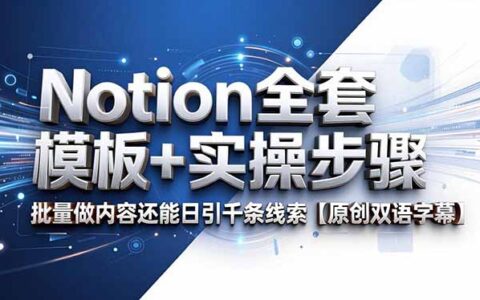 Notion内容系统+实操模板，日引千条线索的SEO获客课
