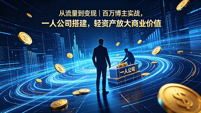 从流量到变现｜百万博主实战，一人公司搭建，私域与AI工具放大商业价值