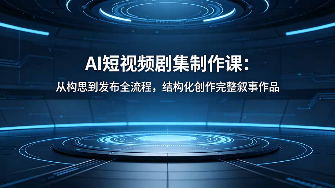 AI短视频完整作品实操：从构思到发布的叙事变现攻略