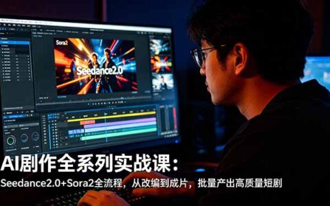 AI剧作全流程实战：Seedance2.0+Sora2小说改编批量出片