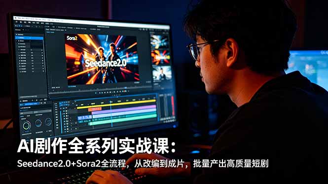 AI剧作全流程实战:Seedance2.0+Sora2小说改编批量出片 AI剧作全流程实战:Seedance2.0+Sora2小说改编批量出片