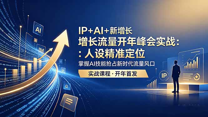 IP+AI+新增长 流量策略 峰会实战：人设精准定位 掌握AI技能探索流量新机遇