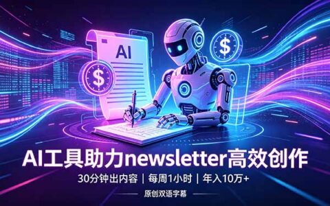 做newsletter怕费时间？AI工具实测：30分钟出内容，每周1小时实现被动收入