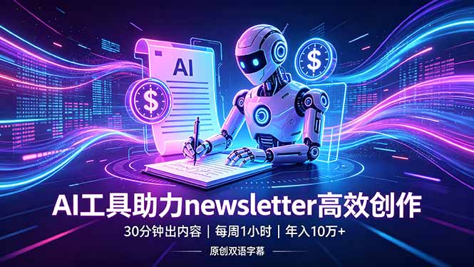 做newsletter怕费时间？AI工具实测：30分钟出内容，每周1小时实现被动收入