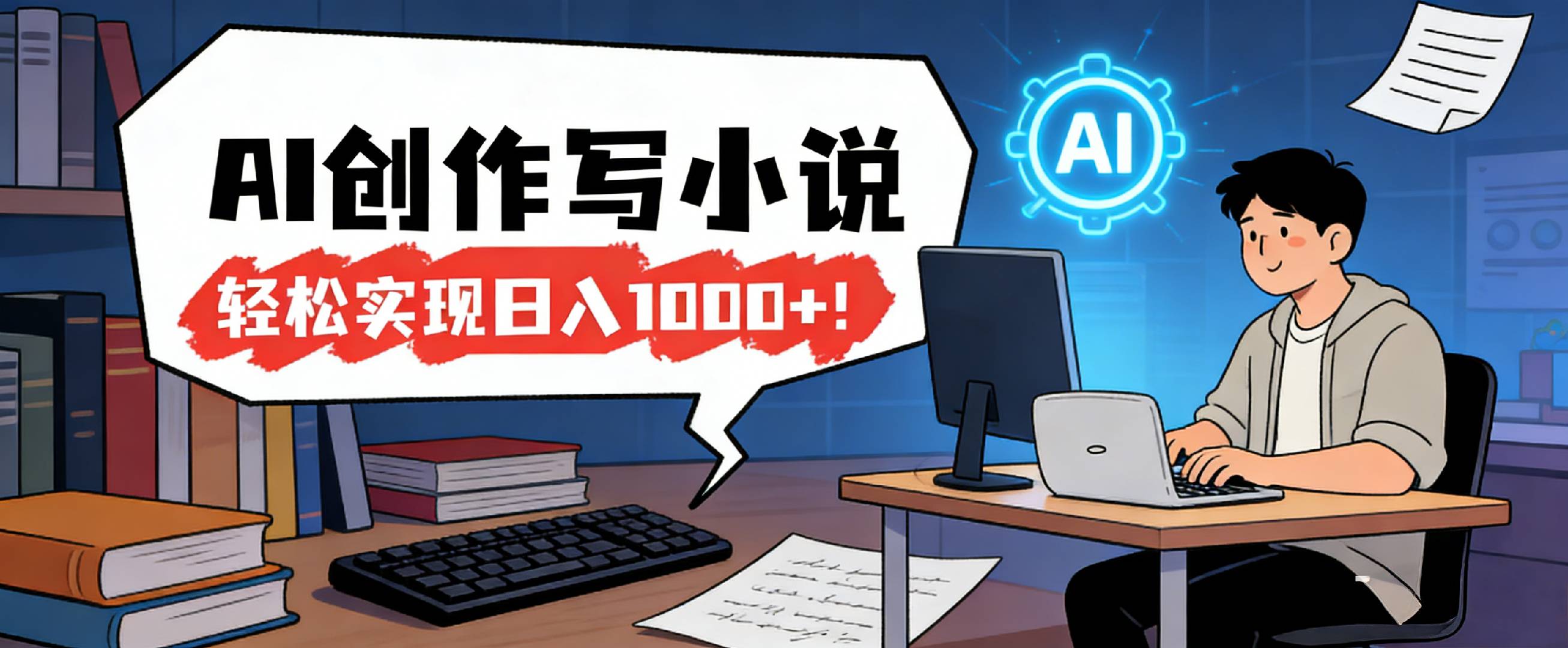 20252026年AI小说创作项目实操指南：高效变现策略