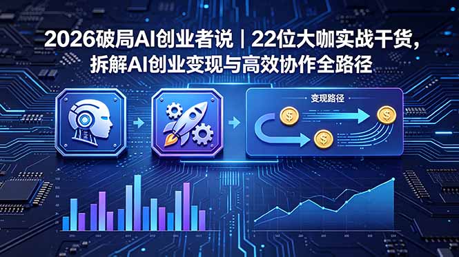 2026 AI创业者说：22位大咖拆解AI变现与高效协作实战路径