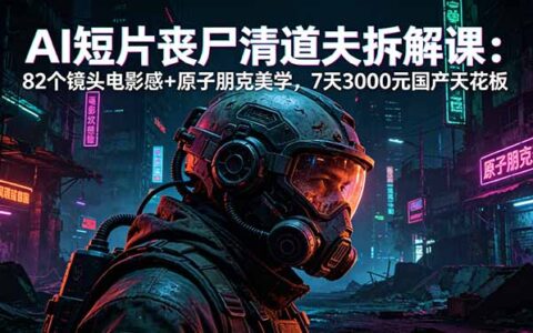 AI短片《丧尸清道夫》拆解：82个镜头电影感+原子朋克美学，7天300步骤0元国产天花板