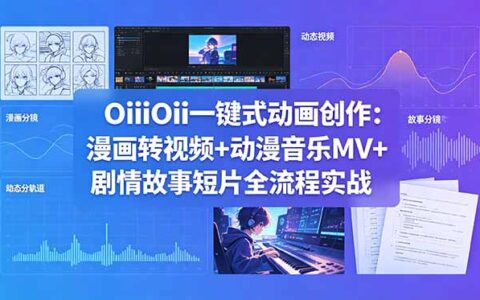 OiiOii一键动画创作：漫画转视频+动漫MV+剧情短片实战教程