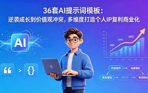 36套AI提示词模板，用Deepseek打造个人IP复利商业化