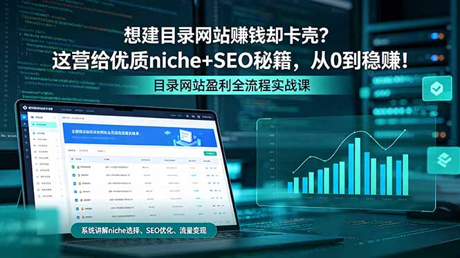 《目录网站盈利实战指南：优质Niche+SEO策略，突破瓶颈实现可持续被动收入》