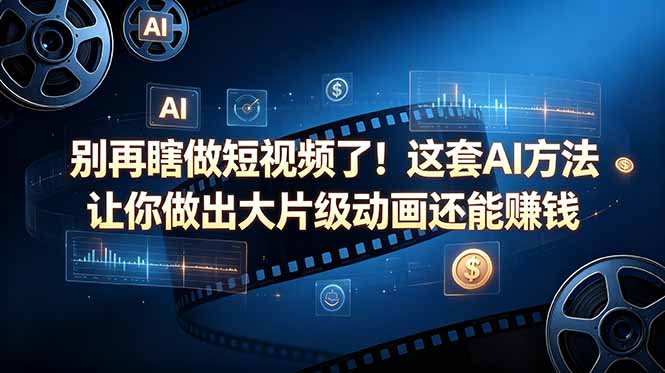告别低效制作！这套AI方法助你产出高质量动画并实现被动收入【原创双语字幕】